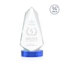 Sheridan Sky Blue on Alberton Base Unique Crystal Award