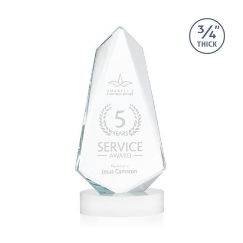 Awards and Trophies - Crystal Awards - Sheridan White on Alberton Base Unique Crystal Award