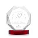 Kitchener Red on Alberton Base Polygon Crystal Award