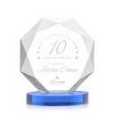 Kitchener Sky Blue on Alberton Base Polygon Crystal Award
