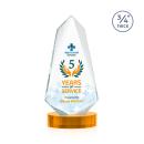 Sheridan Full Color Amber on Alberton Base Unique Crystal Award