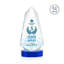 Sheridan Full Color Blue on Alberton Base Unique Crystal Award