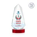 Sheridan Full Color Red on Alberton Base Unique Crystal Award