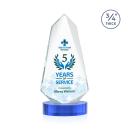 Sheridan Full Color Sky Blue on Alberton Base Unique Crystal Award