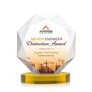 Kitchener Full Color Gold on Alberton Base Polygon Crystal Award
