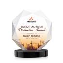 Kitchener Full Color Black on Alberton Base Polygon Crystal Award