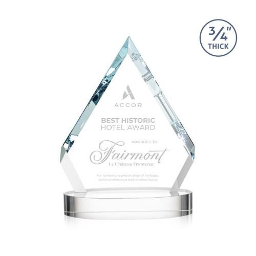 Awards and Trophies - Crystal Awards - Apex Starfire on Alberton Base Diamond Crystal Award