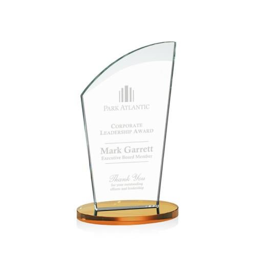 Awards and Trophies - Crystal Awards - Tomkins Amber Peaks Crystal Award