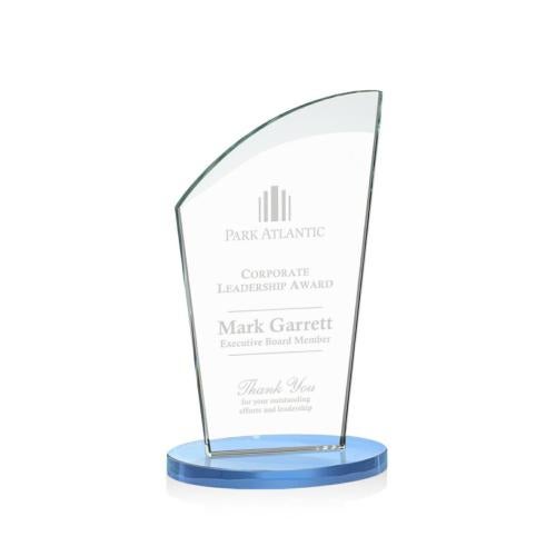 Awards and Trophies - Crystal Awards - Tomkins Sky Blue Peaks Crystal Award