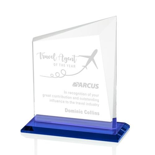 Awards and Trophies - Crystal Awards - Bellamy Blue Peaks Crystal Award