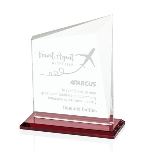 Awards and Trophies - Crystal Awards - Bellamy Red  Peaks Crystal Award