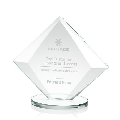 Awards and Trophies - Crystal Awards - Teston Clear Diamond Crystal Award