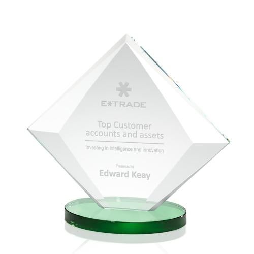 Awards and Trophies - Crystal Awards - Teston Green Diamond Crystal Award