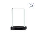 Dalton Full Color Black on Alberton Base Rectangle Crystal Award