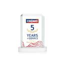 Dalton Full Color White on Alberton Base Rectangle Crystal Award