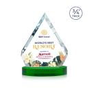 Apex Full Color Green on Alberton Base Diamond Crystal Award