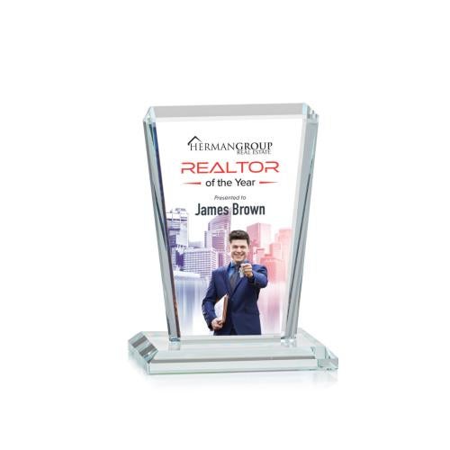 Awards and Trophies - Crystal Awards - Chatham Full Color Clear Rectangle Crystal Award