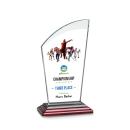Tomkins Full Color Rosewood Peaks Crystal Award