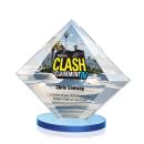 Teston Full Color Sky Blue Diamond Crystal Award