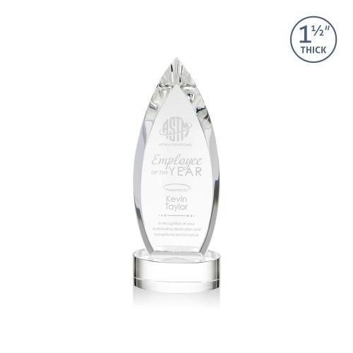 Awards and Trophies - Crystal Awards - Fortier Clear on Base Peaks Crystal Award