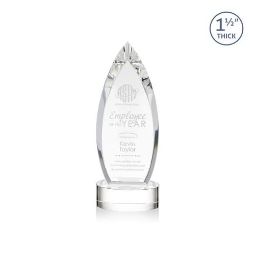 Awards and Trophies - Crystal Awards - Fortier Clear on Base Peaks Crystal Award