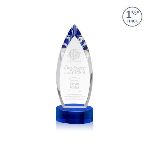 Awards and Trophies - Crystal Awards - Fortier Blue on Base Peaks Crystal Award