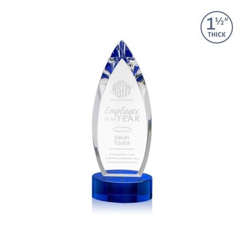 Awards and Trophies - Crystal Awards - Fortier Blue on Base Peaks Crystal Award
