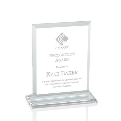 Awards and Trophies - Crystal Awards - Denison Clear  Rectangle Crystal Award