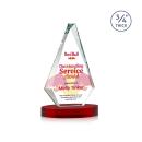 Windsor Full Color Red on Alberton Base Diamond Crystal Award