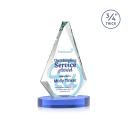 Windsor Full Color Sky Blue on Alberton Base Diamond Crystal Award