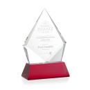 Shelton Red on Newhaven Base Diamond Crystal Award