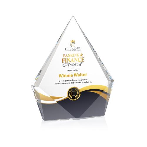 Awards and Trophies - Crystal Awards - Shelton Full Color Clear Diamond Crystal Award