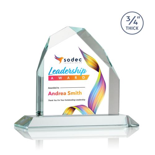 Awards and Trophies - Crystal Awards - Austere Peak Full Color Clear Peaks Crystal Award