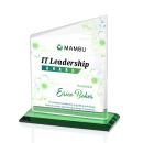 Bellamy Full Color Green Peaks Crystal Award