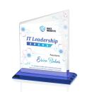 Bellamy Full Color Blue Peaks Crystal Award