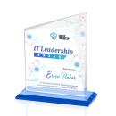 Bellamy Full Color Sky Blue Peaks Crystal Award