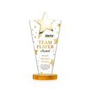 Mantella Gold Full Color Amber Star Crystal Award
