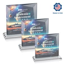 Tanner Full Color Square / Cube Crystal Award - Crystal Awards