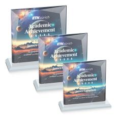 Tanner Full Color White Square / Cube Crystal Award - Crystal Awards