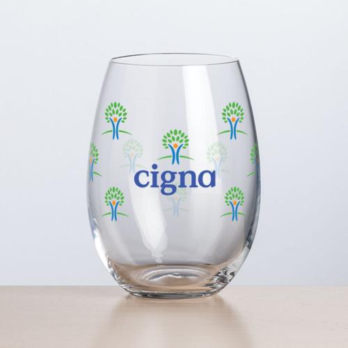 Corporate Gifts - Barware - Wine Glasses - Carlita Stemless Wine - Full Color