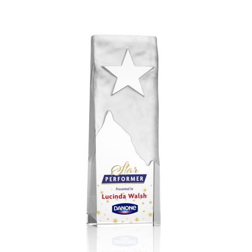 Awards and Trophies - Crystal Awards - Stapleton Star Full Color Rectangle Crystal Award