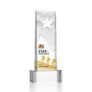 Stapleton Star Full Color Clear on Base Rectangle Crystal Award