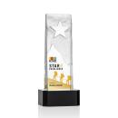 Stapleton Star Full Color Black on Base Rectangle Crystal Award