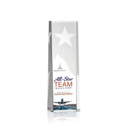 Awards and Trophies - Crystal Awards - Artemus Full Color Star Crystal Award