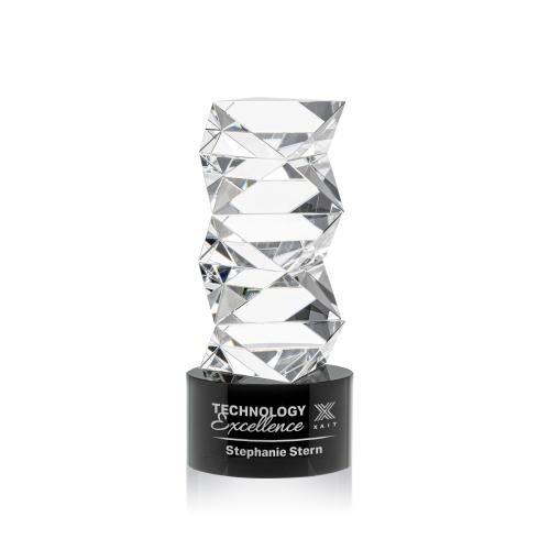 Awards and Trophies - Crystal Awards - Callucci Black on Marvel Base Towers Crystal Award