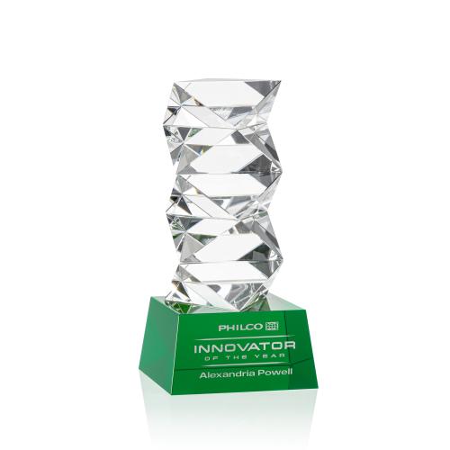 Awards and Trophies - Crystal Awards - Callucci Green on Robson Base Towers Crystal Award