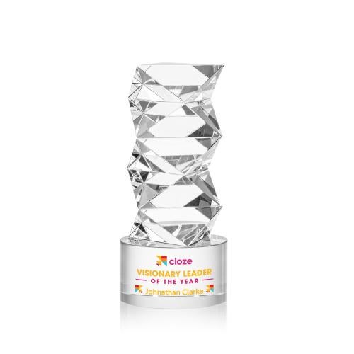 Awards and Trophies - Crystal Awards - Callucci Full Color Clear on Marvel Base Towers Crystal Award