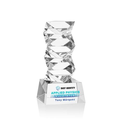 Awards and Trophies - Crystal Awards - Callucci Full Color Clear on Robson Base Towers Crystal Award