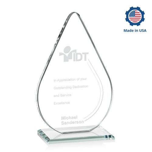 Awards and Trophies - Crystal Awards - Glenhazel Tear Drop Crystal Award