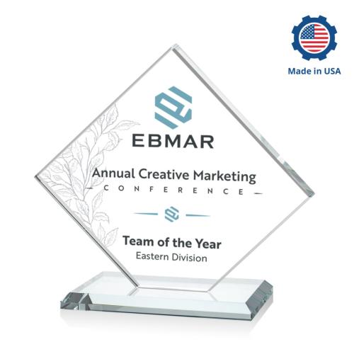 Awards and Trophies - Crystal Awards - Wellington Full Color Diamond Crystal Award